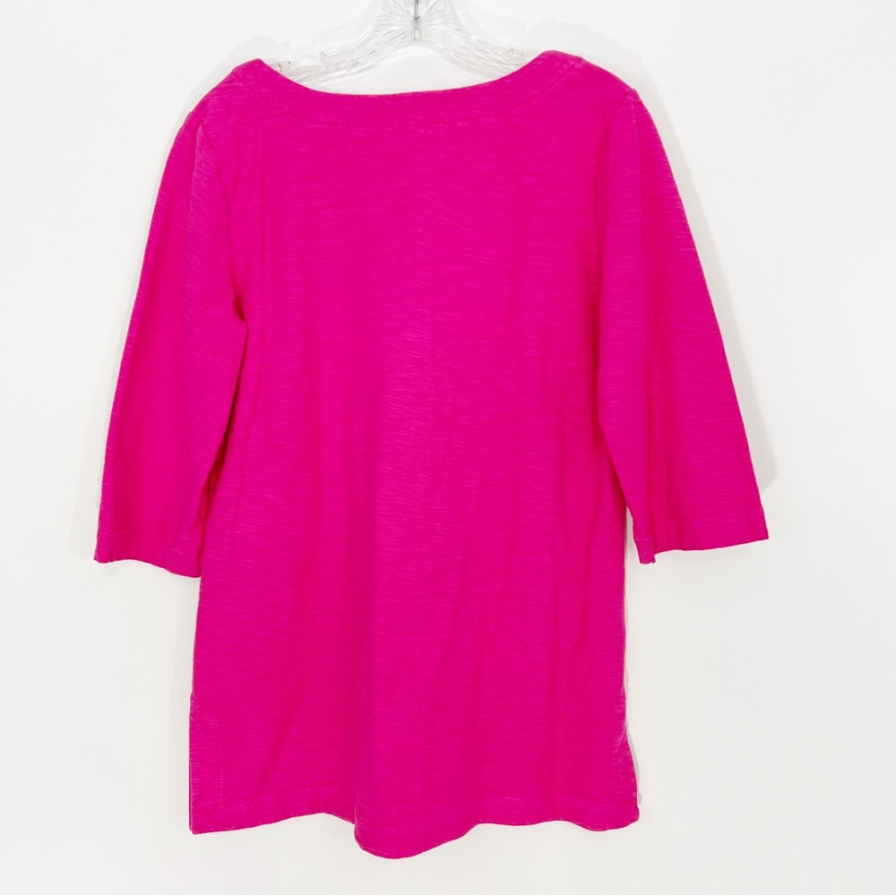 Tommy Bahama 3/4 Sleeve Solid Tunic Pink Knoll Jersey Cotton Size Medium View 5